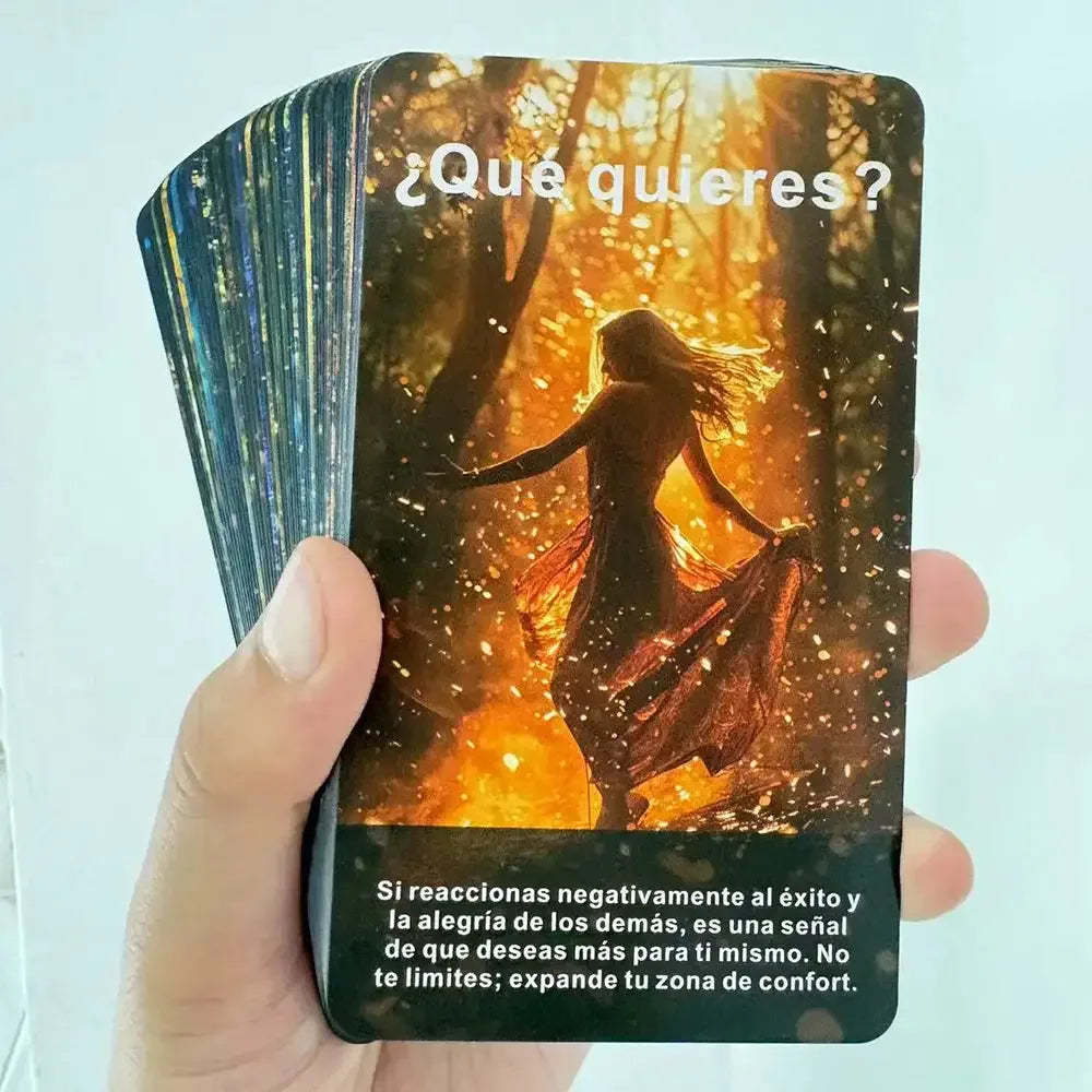 🌿Spanish Oracle Cards – Mystic Forest Tarot Deck 56 Daily Inspiration Cards for Reflection, Clarity & Spiritual Connection