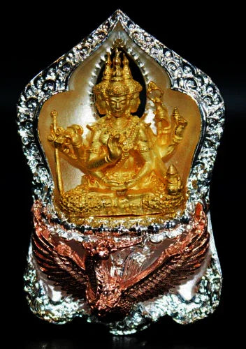 ✨ Supreme Siam Brahma Deity Medallion – Four‑Faced Blessings, Wisdom & Prosperity Amulet by Luang Pu Khampheng, Makha Ngam Hermitage, Kamphaeng Phet