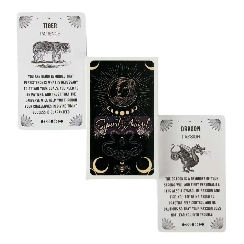🦉Spirit Animal Oracle Cards | 54-Card Beginner-Friendly Deck | 10.3x6cm Size | Great Gift for Personal Guidance