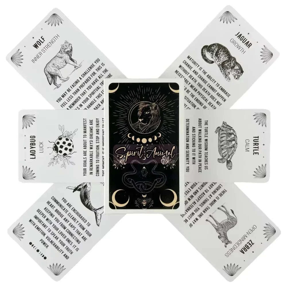 🦉Spirit Animal Oracle Cards | 54-Card Beginner-Friendly Deck | 10.3x6cm Size | Great Gift for Personal Guidance