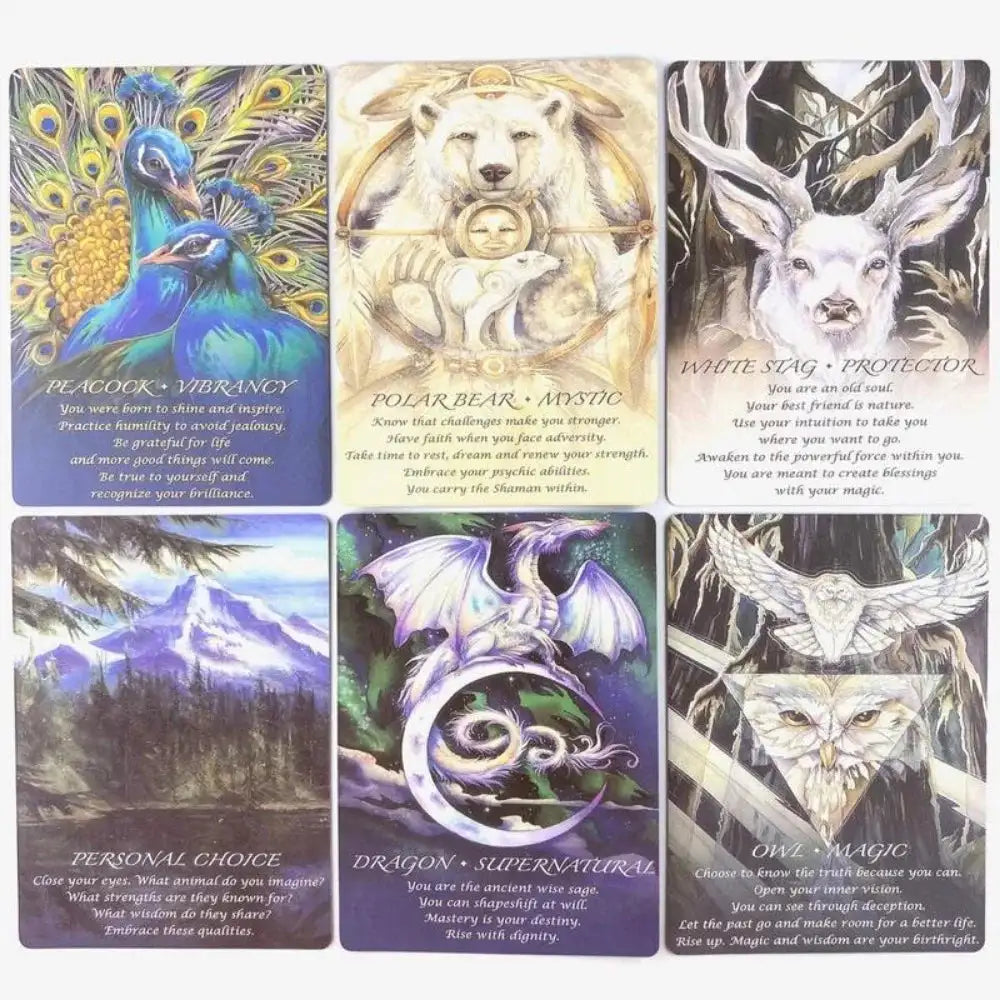 Spirit of The Animals Oracle Deck – 52 Animal Spirit Cards with Illustrated Guidebook for Healing and Intuitive Guidance