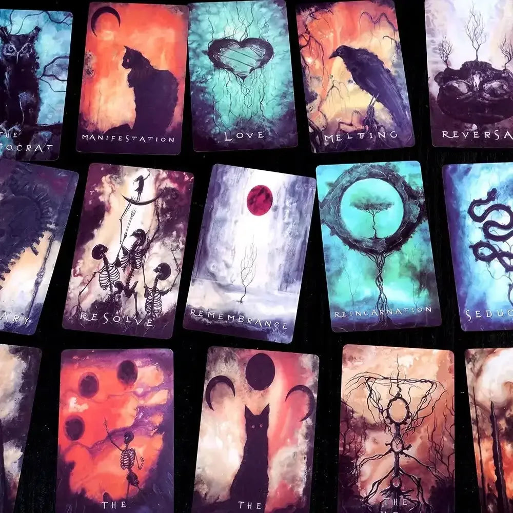 🌑Spirits Shadows Tarot Card Unknown Spirit Deck Tarot Oracle Cards Deck Card Mysterious Divination Game Family Party Board Game