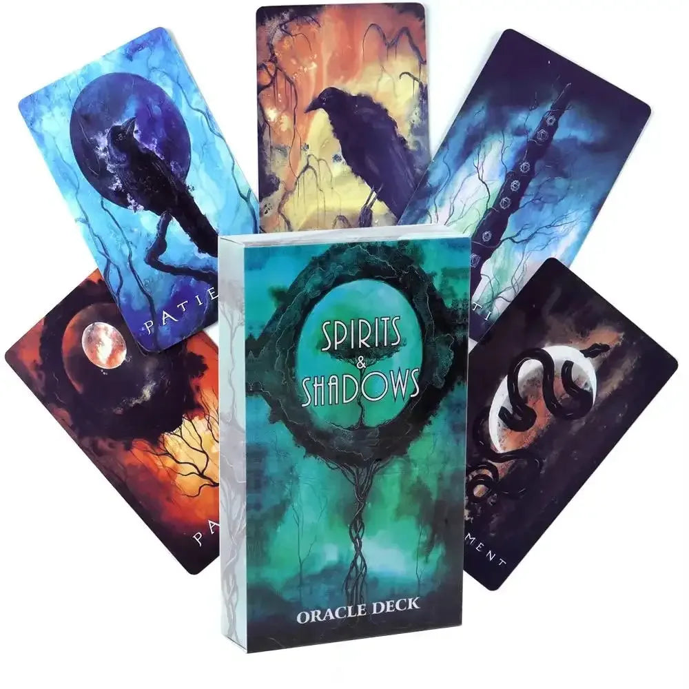 🌑Spirits Shadows Tarot Card Unknown Spirit Deck Tarot Oracle Cards Deck Card Mysterious Divination Game Family Party Board Game