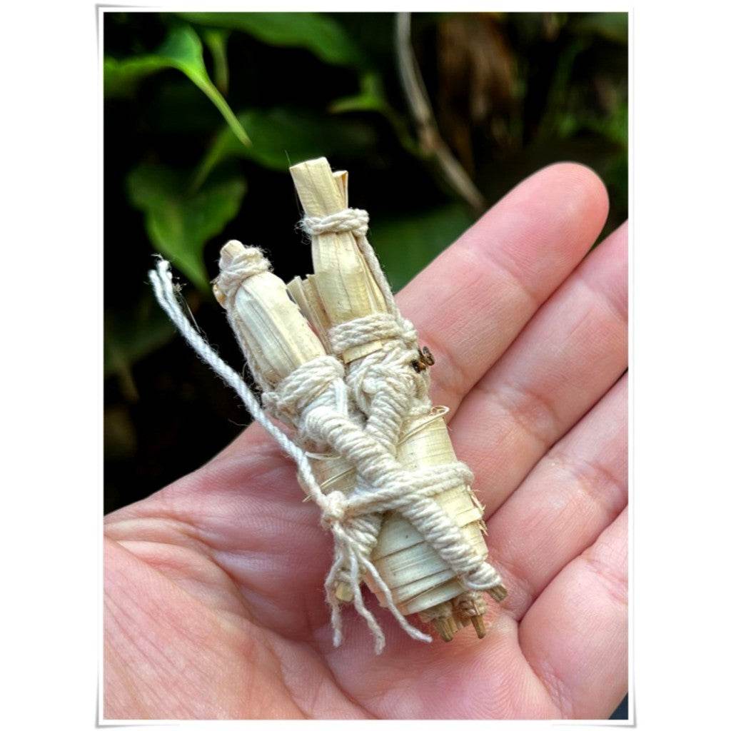 Handcrafted spiritual amulet for attraction and relationship made from natural materials