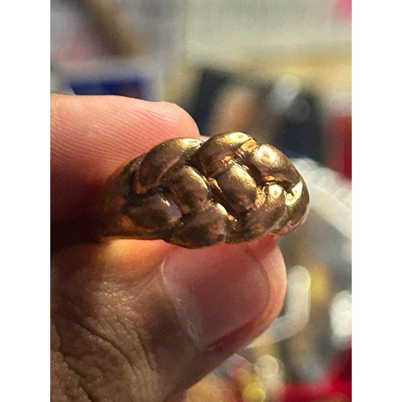 Spiritual Power Finger Ring - Unique Thai Bracelet for Boosting Personal Energy Copper size 64