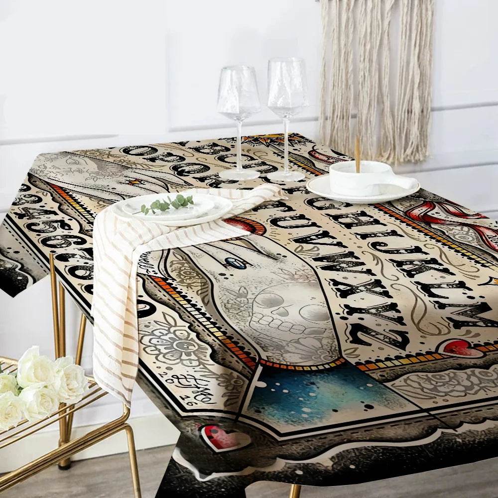 Halloween Ouija Tablecloth for Spooky Decor - Premium Quality Print z1
