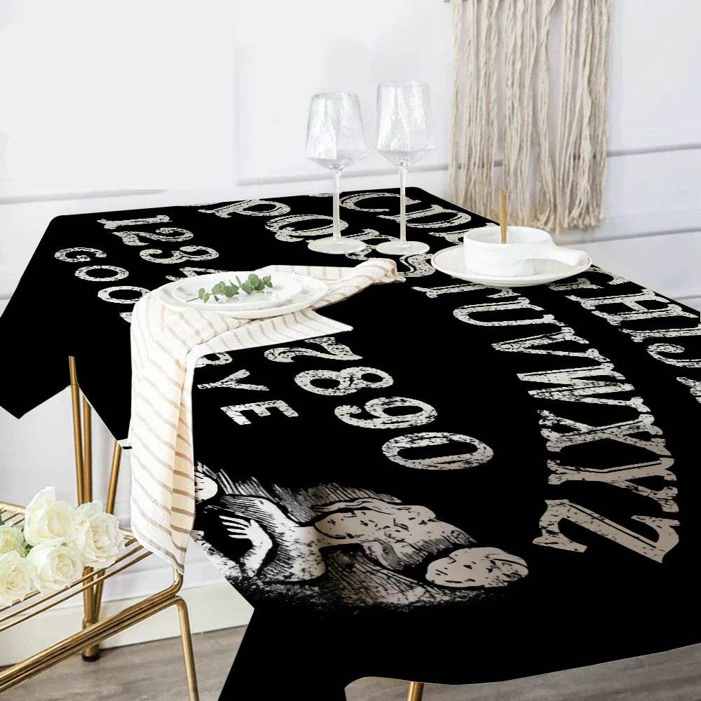 Halloween Ouija Tablecloth for Spooky Decor - Premium Quality Print z9