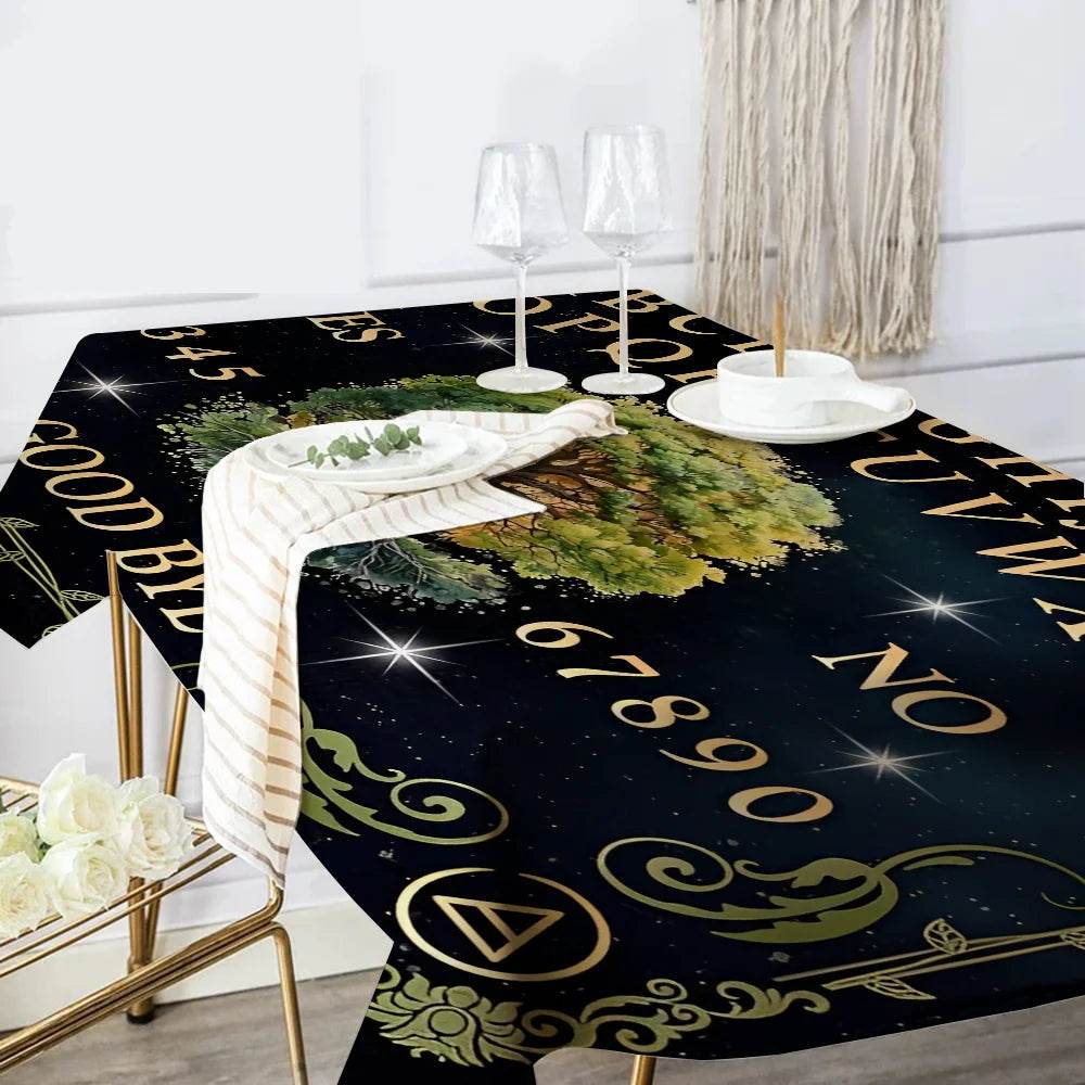 Halloween Ouija Tablecloth for Spooky Decor - Premium Quality Print z4