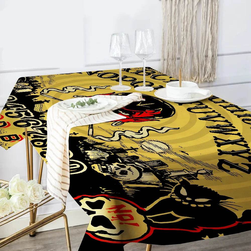 Halloween Ouija Tablecloth for Spooky Decor - Premium Quality Print z2