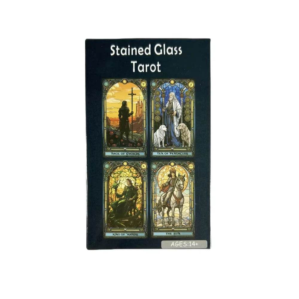 Premium Stained Glass Tarot Deck for Accurate Fortune Telling