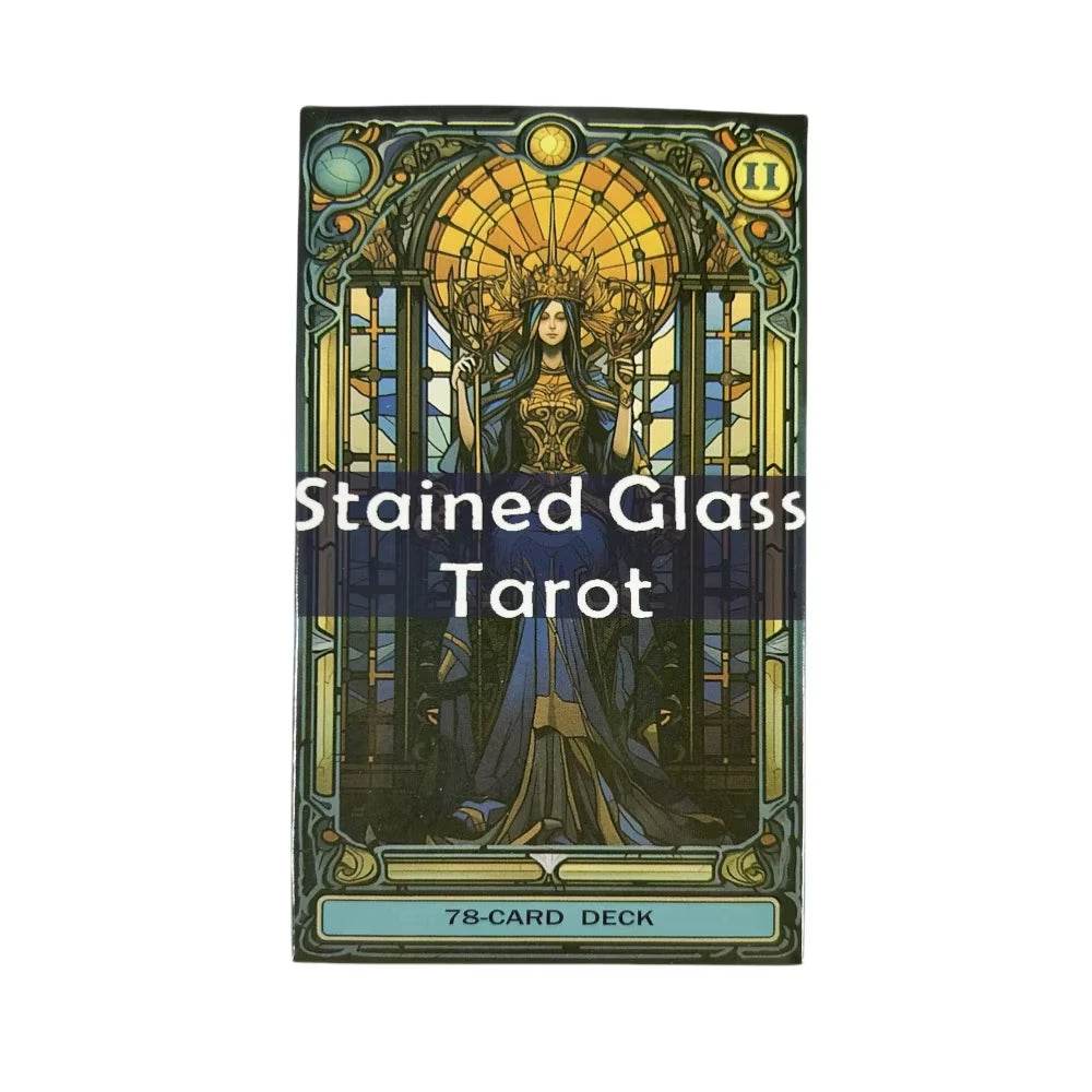 Premium Stained Glass Tarot Deck for Accurate Fortune Telling