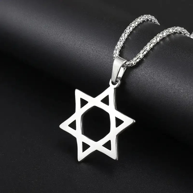 ✨ Stainless Steel 7 Archangel Seal Necklace – Solomon Kabbalah Seal Pendant | Men’s Supernatural Protection Amulet & Magical Jewelry A4551-Silver