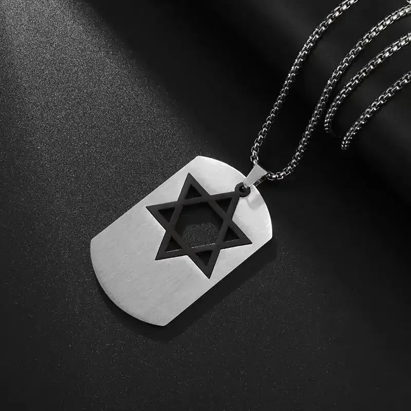 ✨ Stainless Steel 7 Archangel Seal Necklace – Solomon Kabbalah Seal Pendant | Men’s Supernatural Protection Amulet & Magical Jewelry AL18800-Black