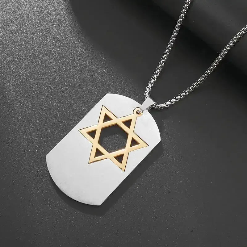 ✨ Stainless Steel 7 Archangel Seal Necklace – Solomon Kabbalah Seal Pendant | Men’s Supernatural Protection Amulet & Magical Jewelry AL18800-Gold