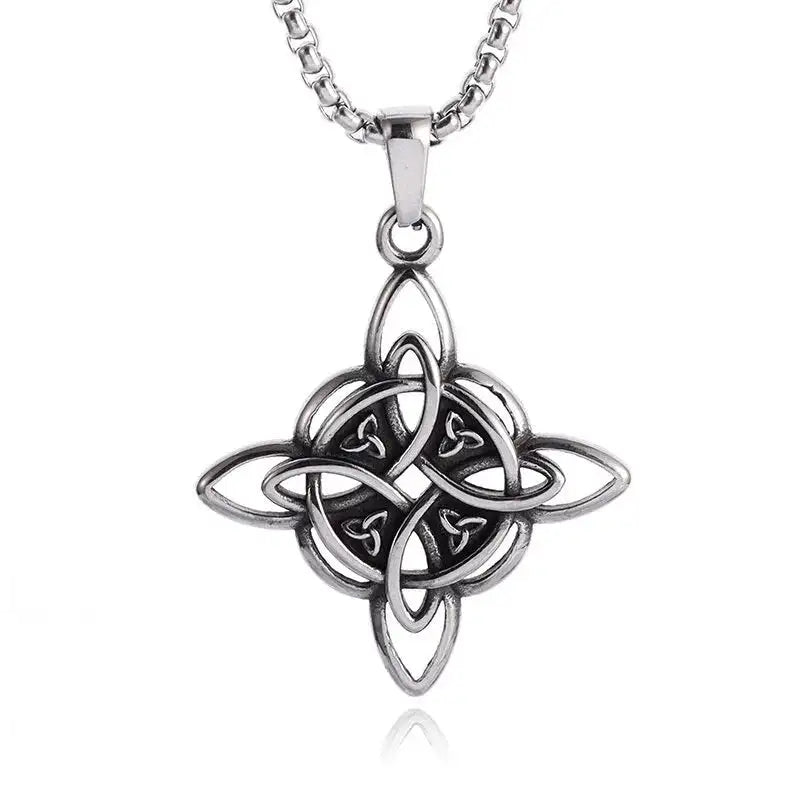 ✨ Stainless Steel 7 Archangel Seal Necklace – Solomon Kabbalah Seal Pendant | Men’s Supernatural Protection Amulet & Magical Jewelry AL19189-Silver