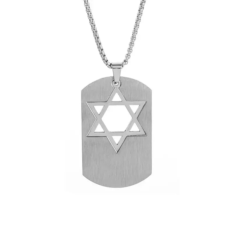 ✨ Stainless Steel 7 Archangel Seal Necklace – Solomon Kabbalah Seal Pendant | Men’s Supernatural Protection Amulet & Magical Jewelry AL18800-Silver