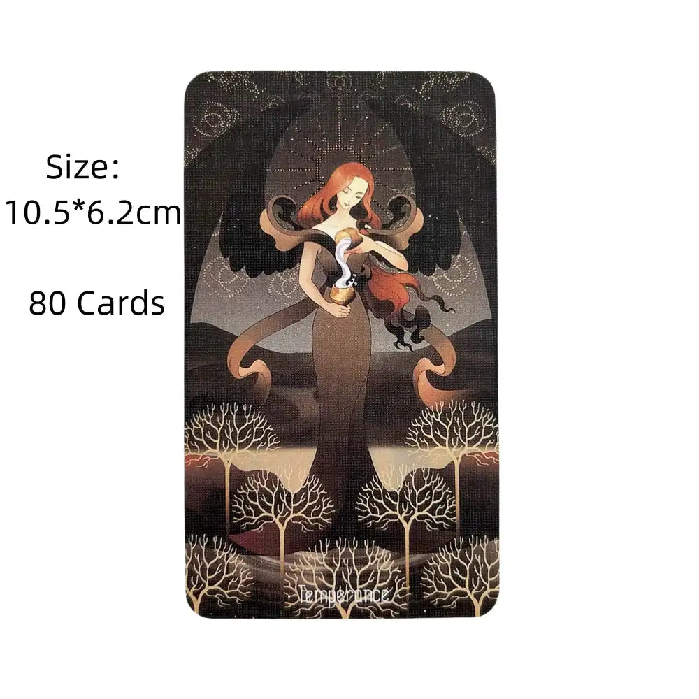 Stars Lighting Up the Night Tarot – 80-Card Deck with Guidebook, English Visions Divination Edition for Board & Party Games