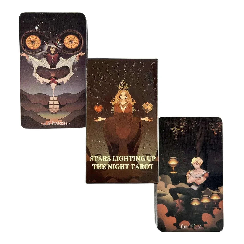 ✨ Stars Lighting Up the Night Tarot Cards – 80-Card Oracle Deck for Mystical Divination & Intuitive Fun ✨