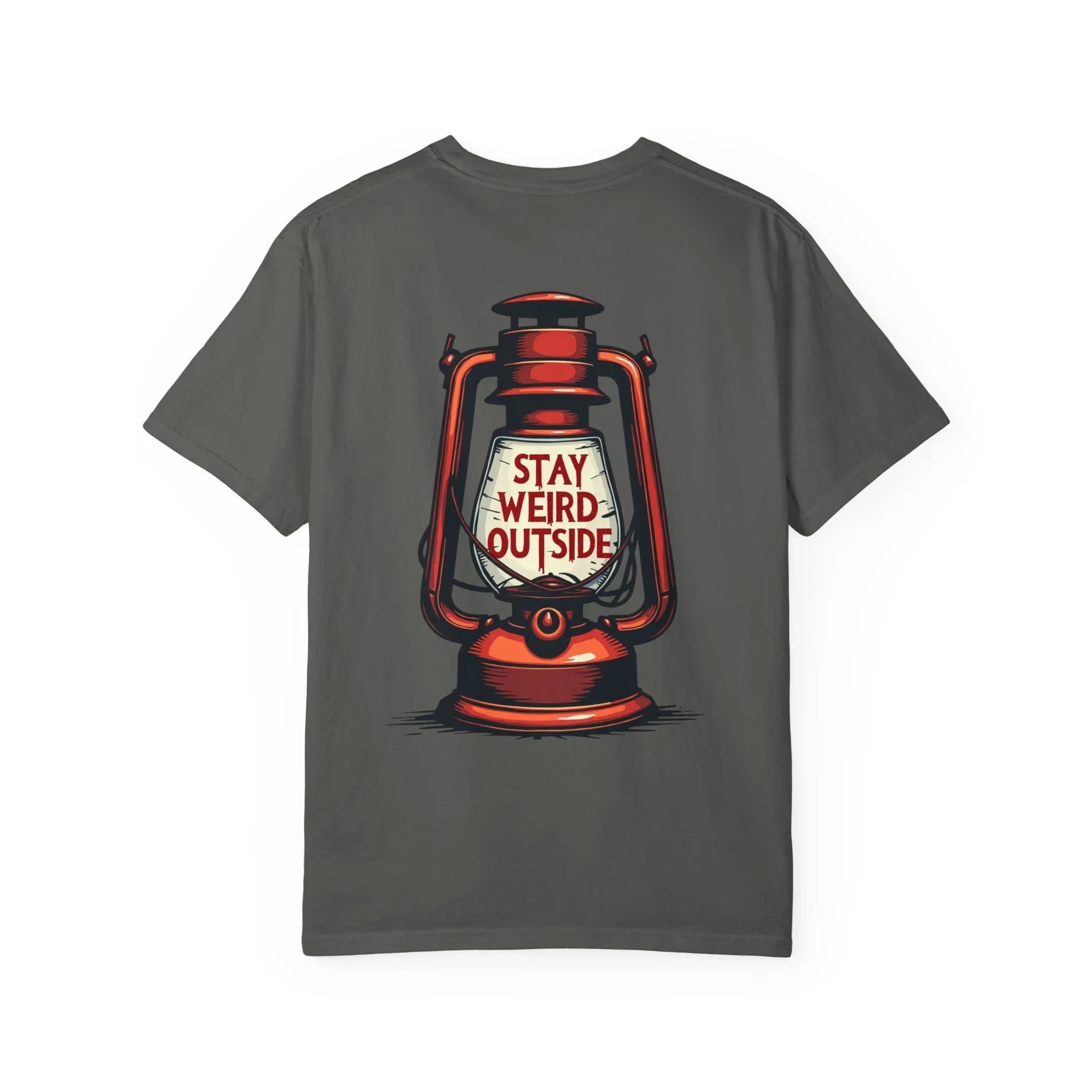 Stay Weird Outside Shirt, Vintage Lantern Tee, Kerosene Lamp Graphic T-Shirt, Camping Hiking Cabin Gift, Rustic Outdoors Pepper