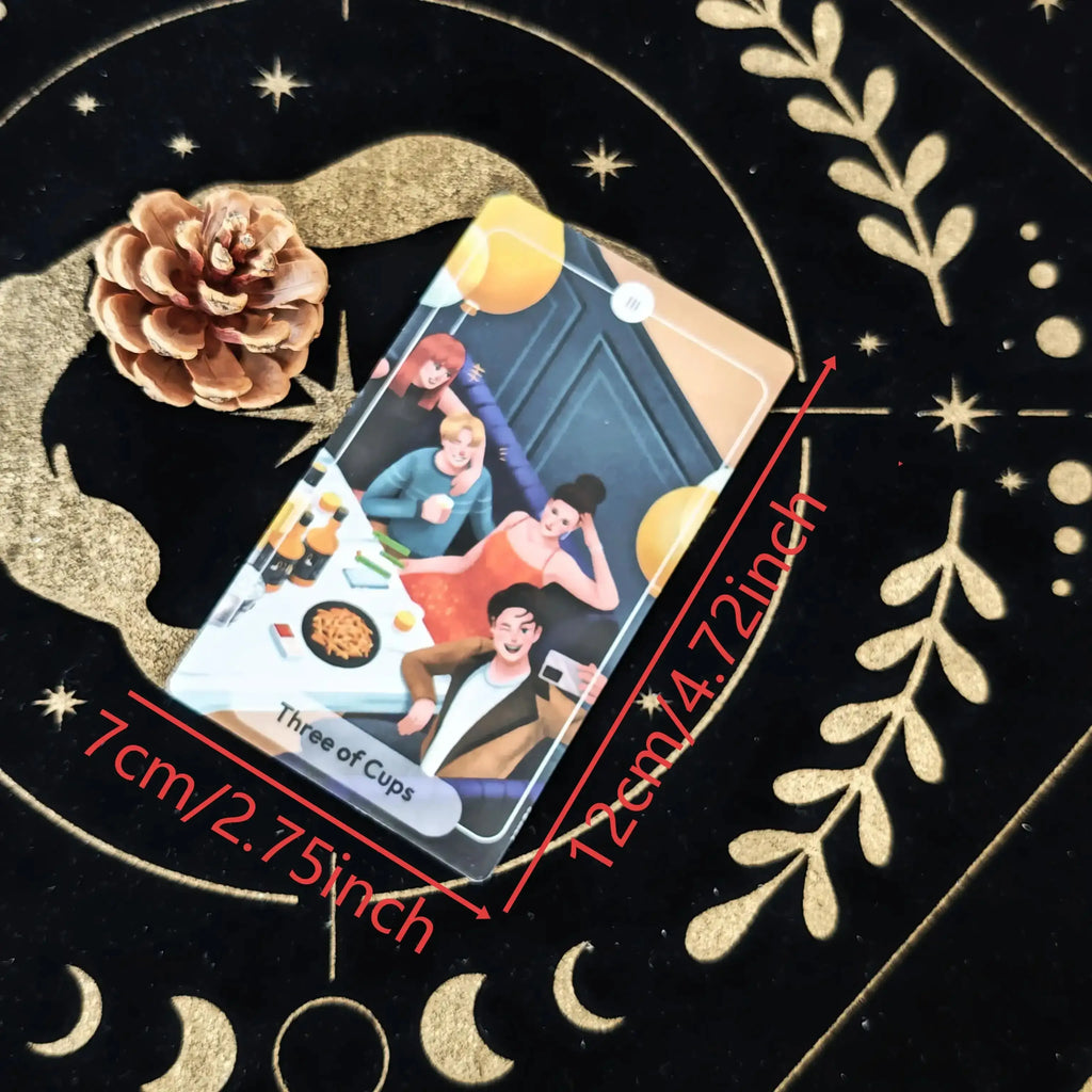 🔮Stories Tarot Deck 12x7cm – English Version Divination Cards with Guidebook, 79 Cards for Prophecy, Fate & Family Fun