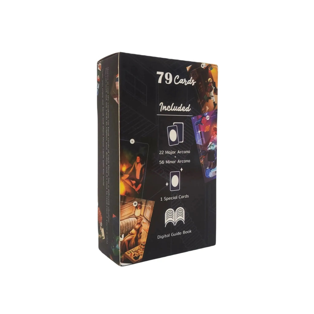 🔮Stories Tarot Deck 12x7cm – English Version Divination Cards with Guidebook, 79 Cards for Prophecy, Fate & Family Fun