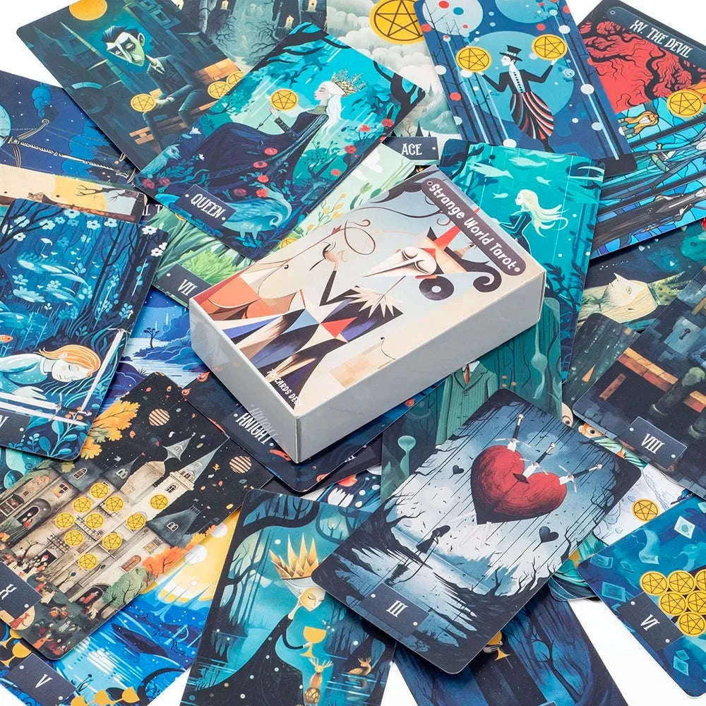 Strange World Tarot Deck - 78-Card Deck for Fate Divination, Fortune Telling & Party Board Game (10.4 × 6 cm)
