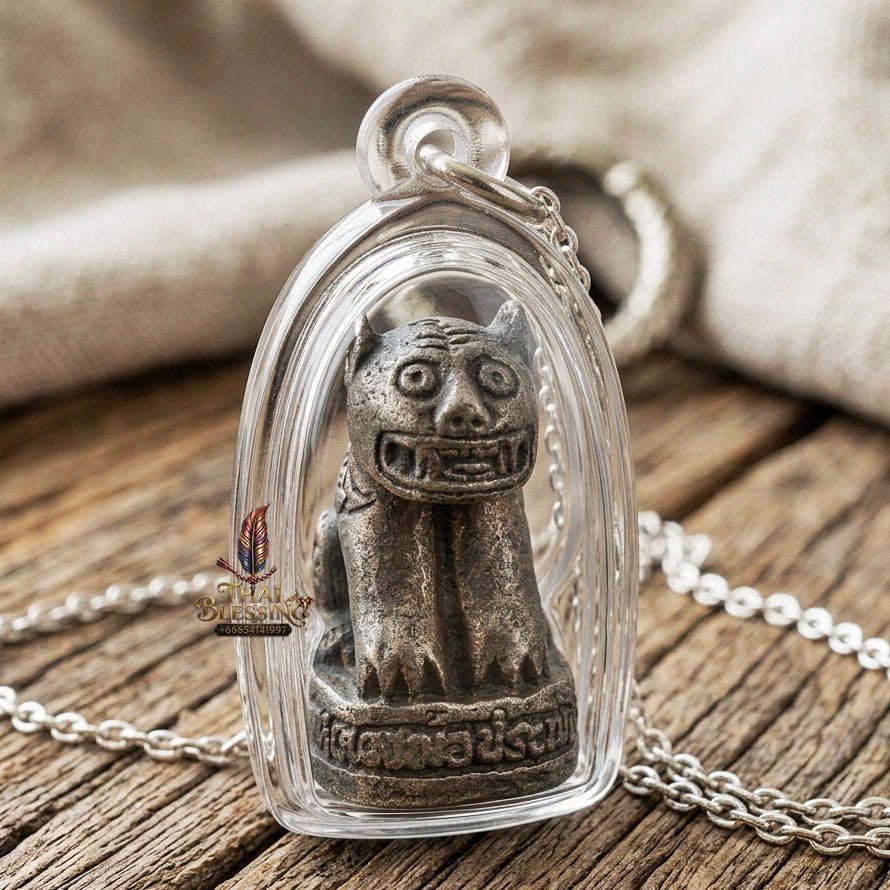 Suea Maha Amnat Thai Amulet Protection talisman good luck charm spiritual jewelry Sacred Tiger Guardian Sovereign Power Wealth Edition Thai Blessing Co By RURUECHA