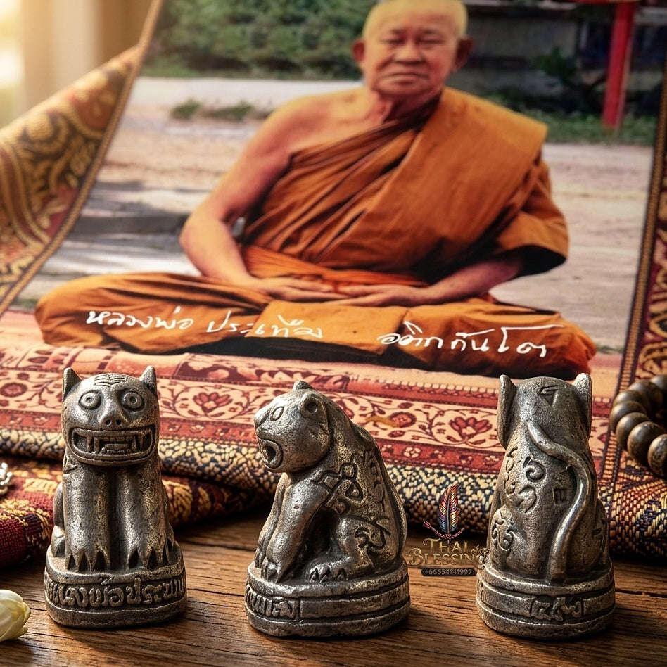 Suea Maha Amnat Thai Amulet Protection talisman good luck charm spiritual jewelry Sacred Tiger Guardian Sovereign Power Wealth Edition Thai Blessing Co By RURUECHA