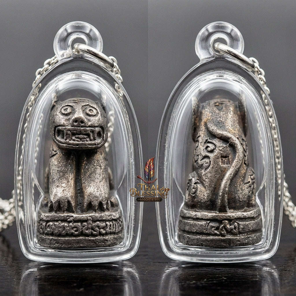 Suea Maha Amnat Thai Amulet Protection talisman good luck charm spiritual jewelry Sacred Tiger Guardian Sovereign Power Wealth Edition Thai Blessing Co By RURUECHA