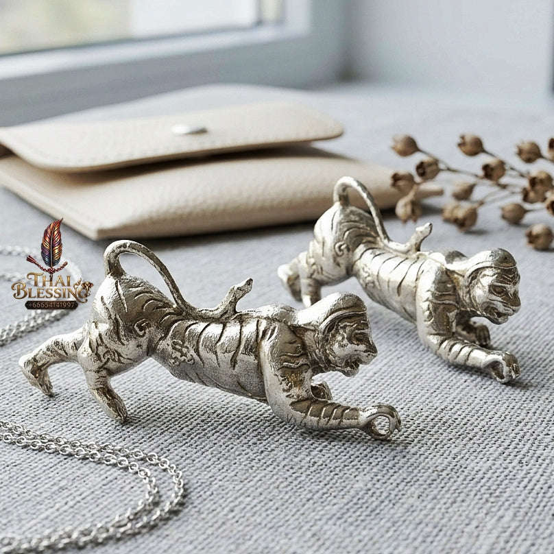 Suea Yen Pendant Thai Amulet Protection talisman good luck charm spiritual jewelry Sovereign Lanna Weretiger Authority & Absolute Protection Energy Suea Yen Lanna Weretiger Master Thai Blessing Co By RURUECHA