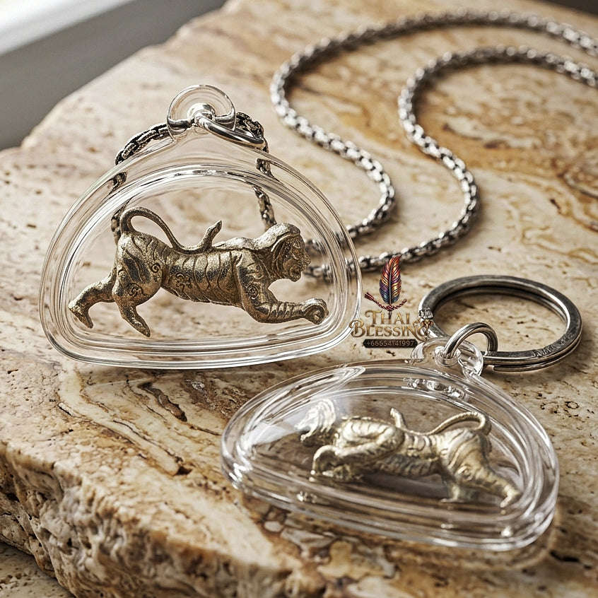 Suea Yen Pendant Thai Amulet Protection talisman good luck charm spiritual jewelry Sovereign Lanna Weretiger Authority & Absolute Protection Energy Suea Yen Lanna Weretiger Master Thai Blessing Co By RURUECHA