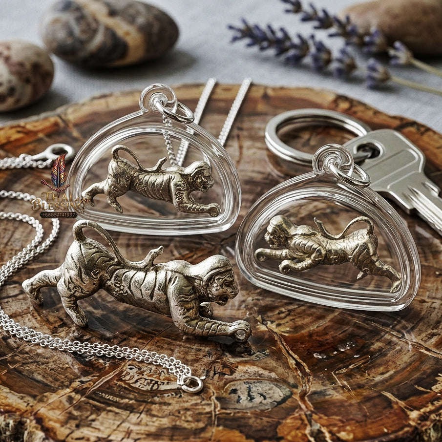 Suea Yen Pendant Thai Amulet Protection talisman good luck charm spiritual jewelry Sovereign Lanna Weretiger Authority & Absolute Protection Energy Suea Yen Lanna Weretiger Master Thai Blessing Co By RURUECHA