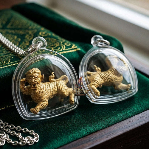 Suea Yen Pendant Thai Amulet Protection talisman good luck charm spiritual jewelry Sovereign Lanna Weretiger Authority & Absolute Protection Energy Suea Yen Maha Mantra Thai Blessing Co By RURUECHA