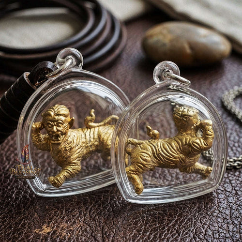 Suea Yen Pendant Thai Amulet Protection talisman good luck charm spiritual jewelry Sovereign Lanna Weretiger Authority & Absolute Protection Energy Suea Yen Maha Mantra Thai Blessing Co By RURUECHA