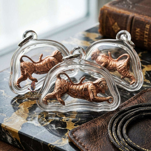 Suea Yen Pendant Thai Amulet Protection talisman good luck charm spiritual jewelry Sovereign Lanna Weretiger Authority & Absolute Protection Energy Thai Blessing Co By RURUECHA