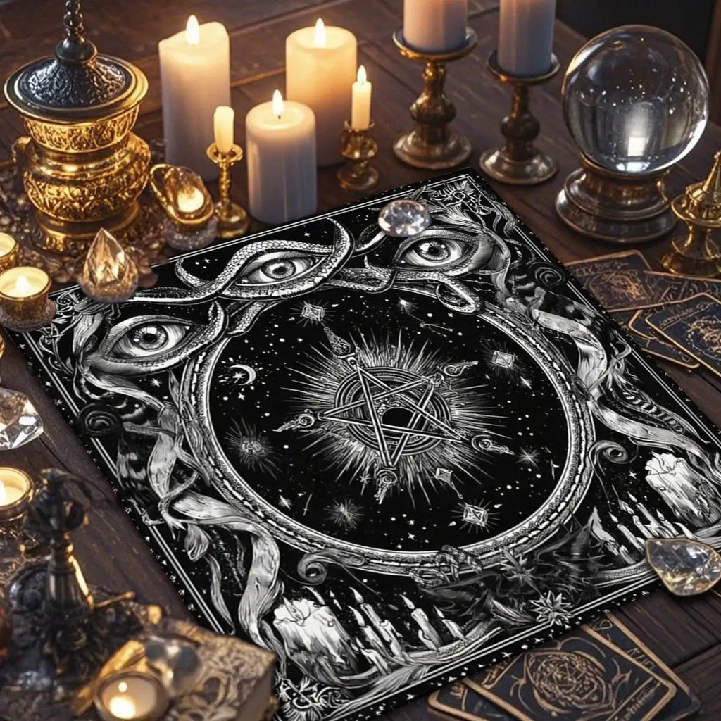 Sun Art Decorative Tablecloth Tarot Tablecloths For Divination Creative Altarpiece Tarot Enthusiast Astrology Ritual Cloth