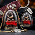 Supreme Ajarn Prakong Runcharoen "In Kham" (Large Black-Oxide Bronze Paired Lovers) Immersed in Seductive Metta Oil - BE 2561 (Master Esoteric Lineage Edition) Thai Blessing Co By RURUECHA