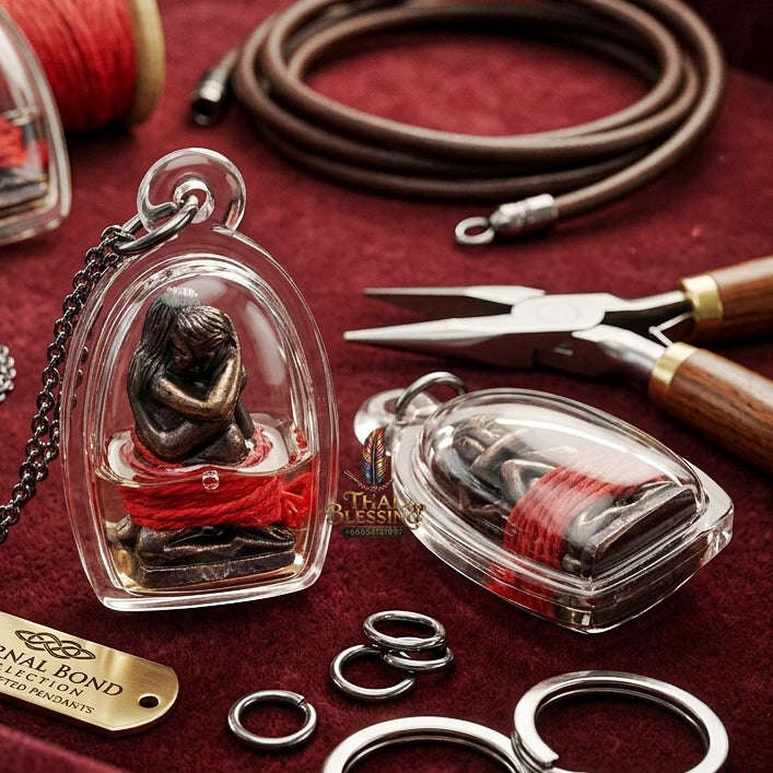 Supreme Ajarn Prakong Runcharoen "In Kham" (Large Black-Oxide Bronze Paired Lovers) Immersed in Seductive Metta Oil - BE 2561 (Master Esoteric Lineage Edition) Thai Blessing Co By RURUECHA