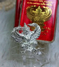 🦅 Supreme Dawn Garuda of Great Power – “Maha Authority & Wealth Guardian” Amulet by Luang Pu Kun Akkapanyo (Pha Chanadai, Ubon Ratchathani, 2017) Silver