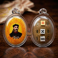 Supreme Er Ghu Huang / Yi Ko Hong (Gambling God & Wealth Patron) Gold Background Locket - Luang Pho Klom Wat Nong Bua 2015 (Master Gold Edition) Thai Blessing Co By RURUECHA