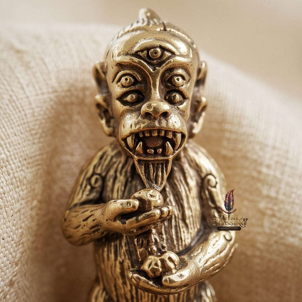 Supreme Four-Eared Five-Eyed Alpaka Wealth Deity Si Hu Ha Ta - Khru Ba Subin Wat Suan Pa Wai Khru 2012 (Master Edition) Thai Blessing Co By RURUECHA