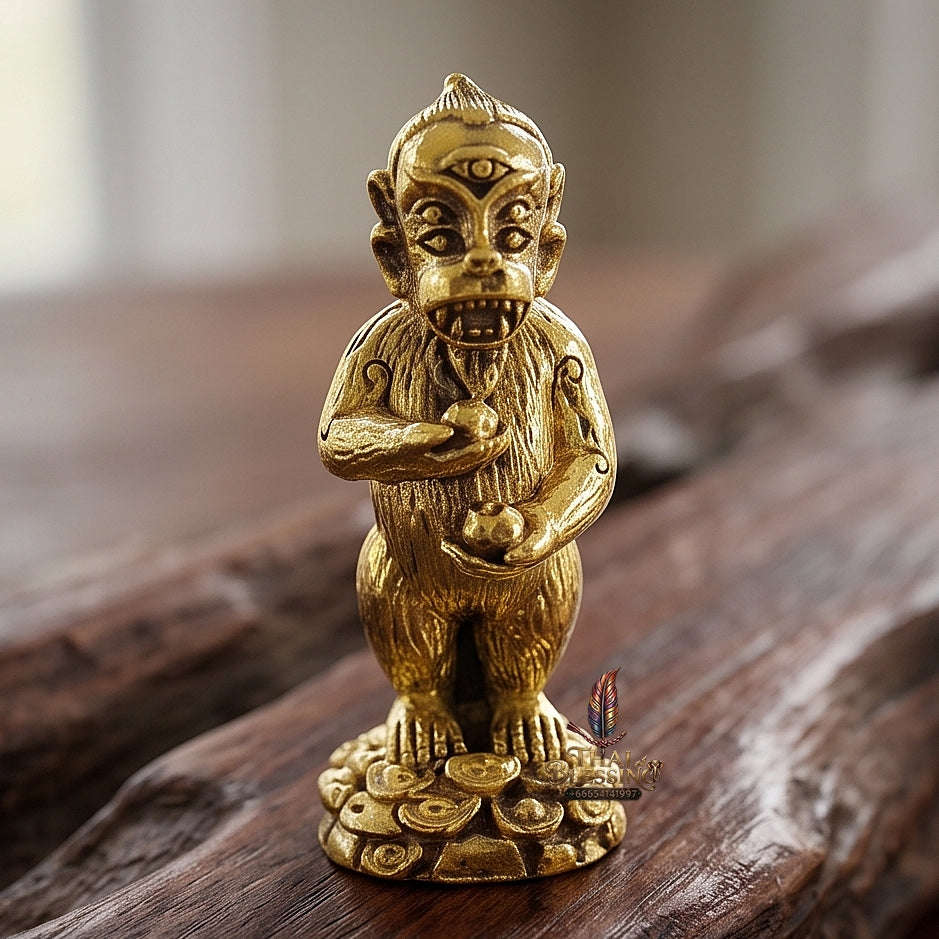 Supreme Four-Eared Five-Eyed Thong Thip Wealth Deity Si Hu Ha Ta - Khru Ba Subin Wat Suan Pa Wai Khru 2012 (Master Edition) Thai Blessing Co By RURUECHA