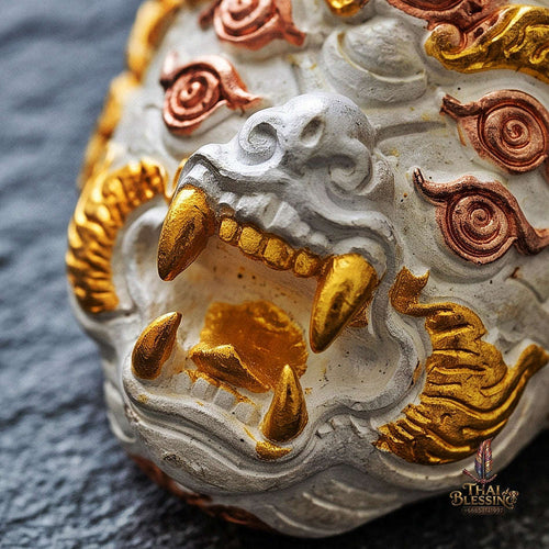 Supreme Hanuman-Face 3K Tri-Tone Gold-Plated Bronze Wealth Deity Si Hu Ha Ta - Achan Subin Na Na Thong 2013 (Master Edition) Thai Blessing Co By RURUECHA