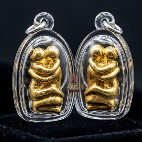 Supreme Lanna Ancient "In Kham" (Paired Golden Lovers) Sacred Talisman - Traditional Master Edition Thai Blessing Co By RURUECHA