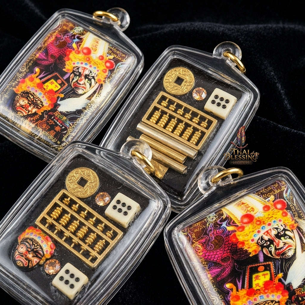 Supreme Large White Demon & Black Demon (Man Khao Man Dam) Sacred Herb Locket - Luang Pho Prayun Wat Ban Mai Saraburi 2018 (Master Edition) Thai Blessing Co By RURUECHA