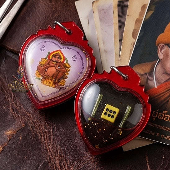 Supreme Ling Kin Kluai (Banana-Eating Monkey Deity) Sacred Oil Locket - Khru Ba Na Samnaksong Doi I Hui 2016 (Master Edition) Thai Blessing Co By RURUECHA