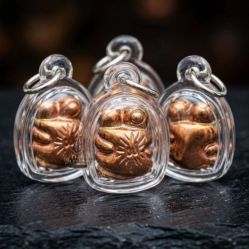 Supreme Luang Pu Khamphuang "In Koo" Sacred Copper Paired Lover Talisman - Wat Wang Sai Samakkhitham 2024 (Master Metta & Seduction Edition) Thai Blessing Co By RURUECHA
