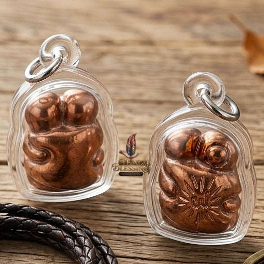 Supreme Luang Pu Khamphuang "In Koo" Sacred Copper Paired Lover Talisman - Wat Wang Sai Samakkhitham 2024 (Master Metta & Seduction Edition) Thai Blessing Co By RURUECHA