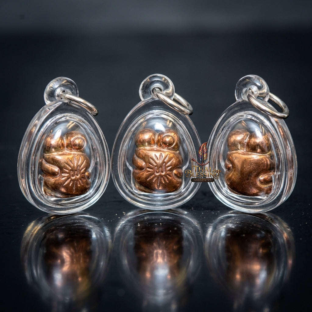 Supreme Luang Pu Khamphuang "In Koo" Sacred Copper Paired Lover Talisman - Wat Wang Sai Samakkhitham 2024 (Master Metta & Seduction Edition) Thai Blessing Co By RURUECHA