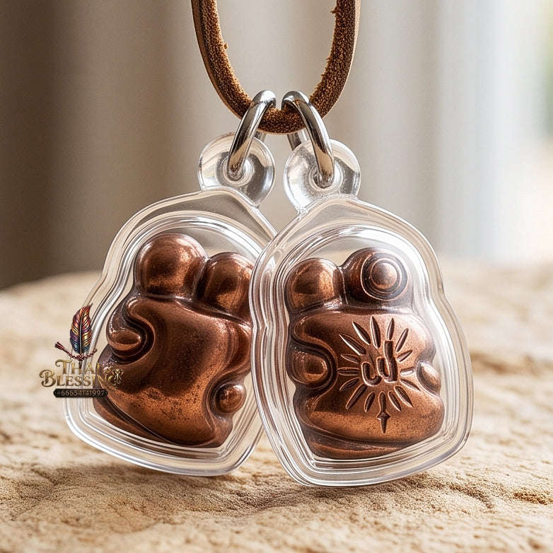 Supreme Luang Pu Khamphuang "In Koo" Sacred Copper Paired Lover Talisman - Wat Wang Sai Samakkhitham 2024 (Master Metta & Seduction Edition) Thai Blessing Co By RURUECHA